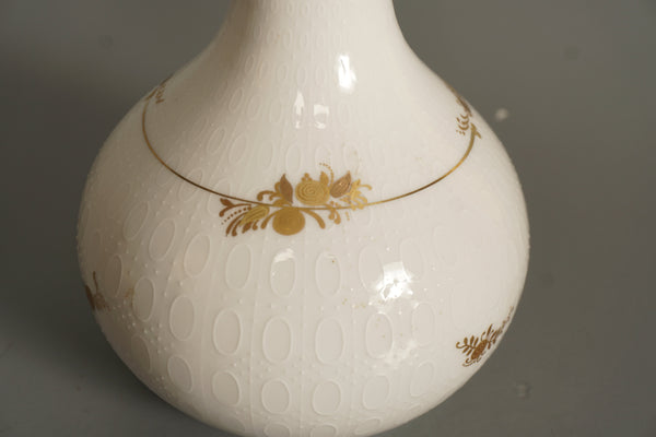 Rosenthal Björn Wiinblad Vase Studio Line Form Romance 1970s White Gold Porcelain - Image 5