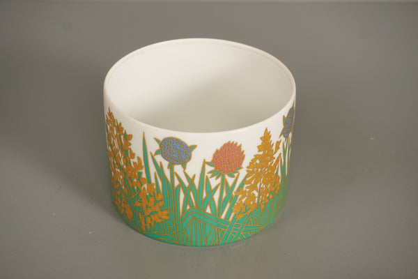 Rosenthal Wolf Bauer Vase Studio Line 1970s White Green Ceramic - Image 7