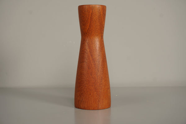 Teak Candleholder Mid Century Scandinavian 1960s Teak Wood - Image 3