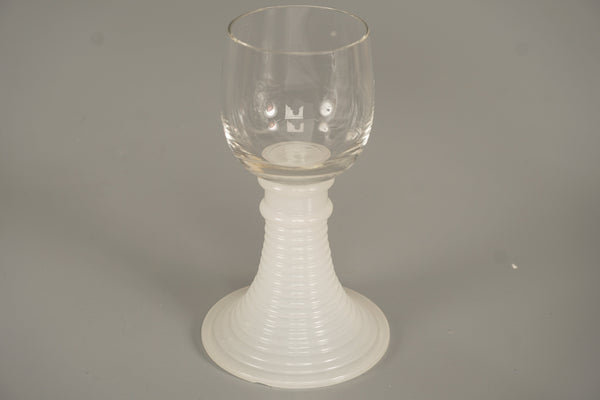 Vintage Römerglas Goblet 1960s White Clear Crystal Glass - Image 2