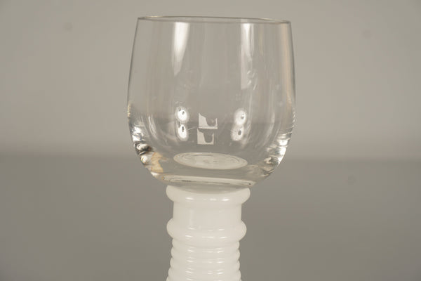 Vintage Römerglas Goblet 1960s White Clear Crystal Glass - Image 7
