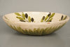 Vintage Bowl Fruit Salad Bowl Ceramic Mid Century Hand-Painted 1960s Cream Olive Green - Image 3