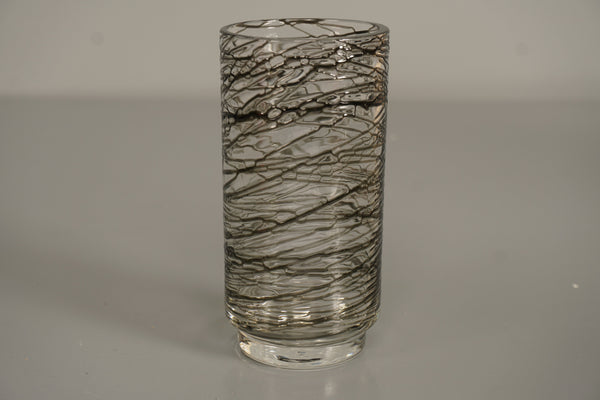 Gralglas Vintage Glass Vase Clear Glass 1960s Smoky Grey - Image 2