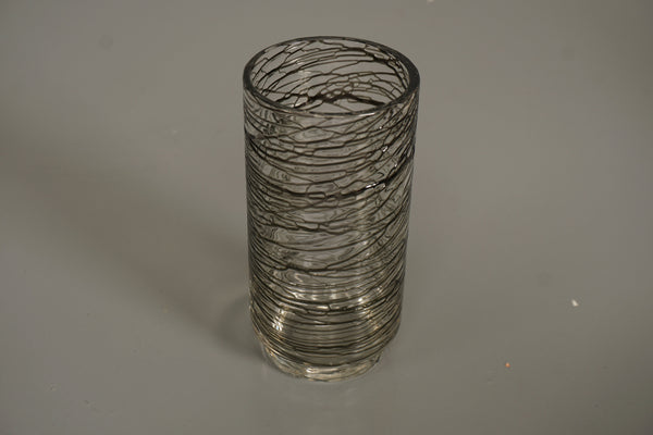 Gralglas Vintage Glass Vase Clear Glass 1960s Smoky Grey - Image 7