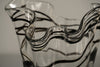 Vintage Fazzoletto Glass Vase 1970s Black Clear Glass - Image 5