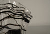Vintage Fazzoletto Glass Vase 1970s Black Clear Glass - Image 9