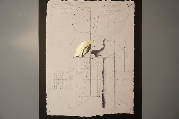 Walter Valentini Poster La porta del tempo II 90s Black White Paper - Image 4