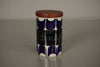 Rörstrand Sweden Marianne Westman Vintage Ceramic Jar Teak Lid Senap 1960s Blue White