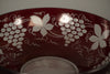 Egermann Bowl Vintage Glass Bowl Bohemia 1950s Dark Red White Glass - Image 4