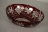 Egermann Bowl Vintage Glass Bowl Bohemia 1950s Dark Red White Glass - Image 8