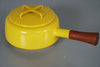 IHQ Dansk Designs France Saucepan Copenhague 1960s Yellow Enamel Teak