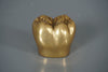 Vintage Brass Tooth Sculpture Paperweight 1960s Gold Brown