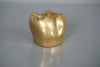 Vintage Brass Tooth Sculpture Paperweight 1960s Gold Brown - Image 9
