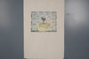Beatrice Dolezalek Art Print Vintage Etching Airmail 1980s Blue Paper