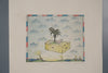 Beatrice Dolezalek Art Print Vintage Etching Airmail 1980s Blue Paper - Image 2