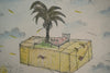 Beatrice Dolezalek Art Print Vintage Etching Airmail 1980s Blue Paper - Image 4
