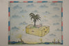 Beatrice Dolezalek Art Print Vintage Etching Airmail 1980s Blue Paper - Image 8