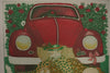 Christina Studer Art Print The Rose Beetle 1980s Red Green Paper - Image 7