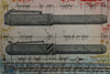 Leslie G. Hunt Print Vintage Etching Pen 1980s Blue Paper - Image 5