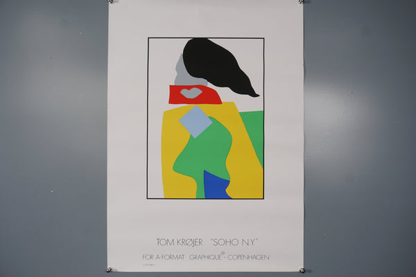 Vintage Poster No.2 Tom Krøjer 'Soho N.Y.' Art Poster Art Print 90s
