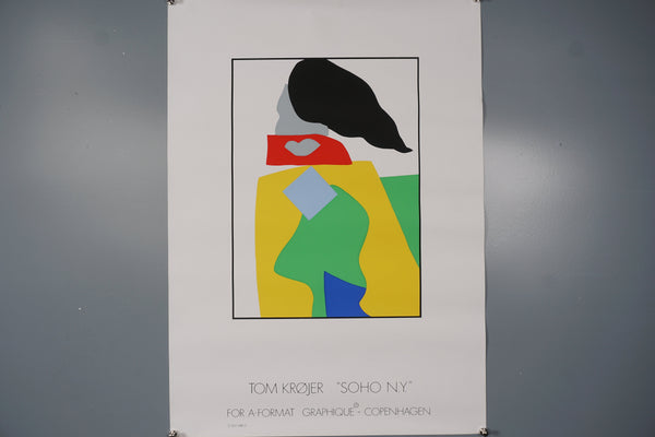 Vintage Poster No.2 Tom Krøjer 'Soho N.Y.' Art Poster Art Print 90s - Image 2