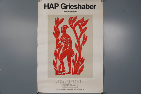 HAP Grieshaber Vintage Exhibition Poster Art Print Dortmund 1981
