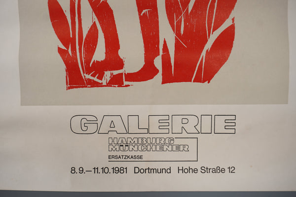 HAP Grieshaber Vintage Exhibition Poster Art Print Dortmund 1981 - Image 4