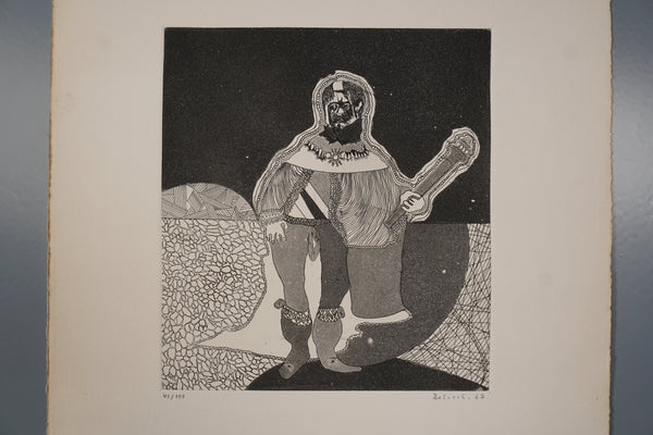 Günter Drebusch Art Print Etching 1967 Black and White - Image 2