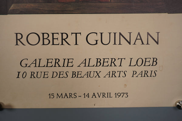 Vintage Exhibition Poster Robert Guinan Galerie Albert Loeb Paris 1973 - Image 7