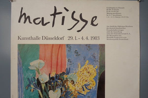 Henri Matisse Poster Vintage Exhibition Poster Düsseldorf 1983 Cream Paper - Image 5