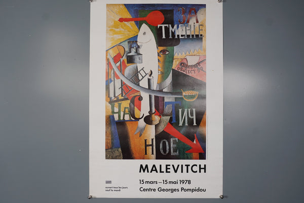 Malevitch Poster Original Vintage Exhibition Poster Paris 1978 Art Print