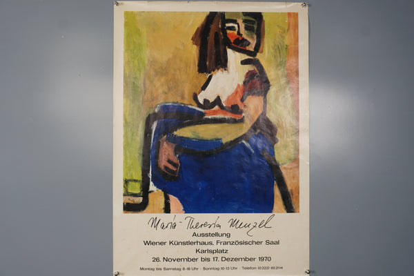 Maria Theresia Menzel Vintage Exhibition Poster Vienna 1970 - Image 2