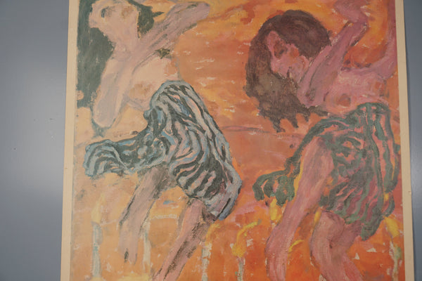 Emil Nolde Art Print Exhibition Poster Kunsthalle Cologne 1973 Orange Pink - Image 3