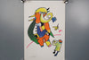Oltmar Alt Art Print 'Elephant' 1980s Yellow Orange Paper - Image 2