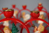 Vintage Bakelite Candle Holder Angel Orchestra 1950s Red Brass - Image 7