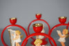 Vintage Bakelite Candle Holder Angel Orchestra 1950s Red Brass - Image 8