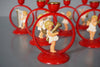 Vintage Bakelite Candle Holder Angel Orchestra 1950s Red Brass - Image 9