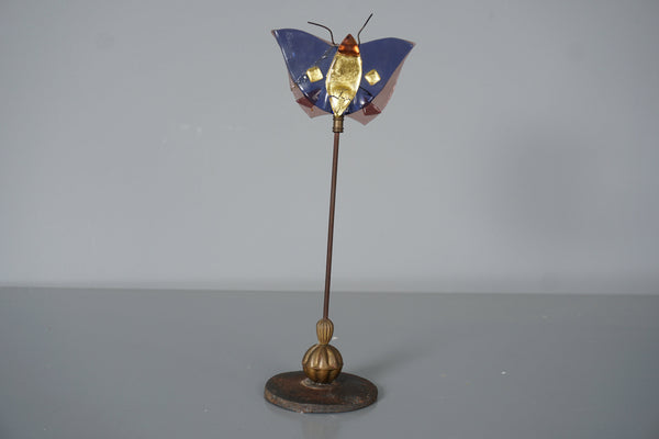 Glas Prader Bolzano Ornament Butterfly 1960s Blue Glass - Image 8