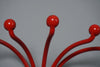 Vintage Metal Coat Rack Hanger 1960s Space Age Red - Image 5