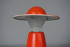 Temde Vintage Table Lamp Mushroom Lamp Space Age 60s Red Metal - Image 6