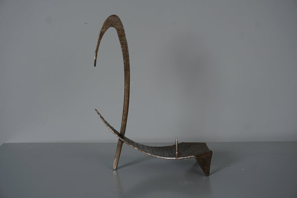 Wrought Iron Candle Holder Brutalist 1960s Iron