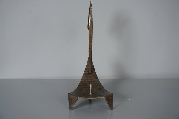 Wrought Iron Candle Holder Brutalist 1960s Iron - Image 6