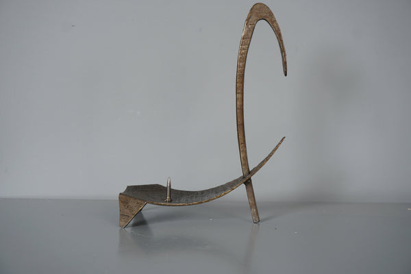 Wrought Iron Candle Holder Brutalist 1960s Iron - Image 7