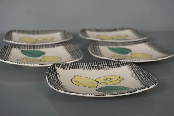 Schramberg Vintage Plates Fruit Plates Ceramic Lemon 1950s - Image 5