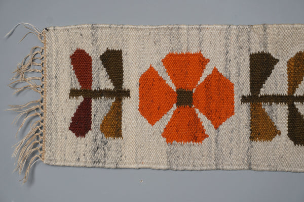 Vintage Wall Hanging Tapestry Runner 60s Carpet Mid Century KELIM - Image 3