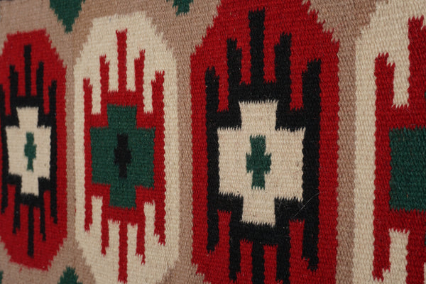 Vintage Wall Hanging Tapestry Rug Röllakan Sweden Kilim 1960s Red Green Wool - Image 7