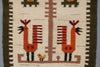 Vintage Wall Tapestry Wall Hanging Rug 1960s Cream Olive Green Wool - Image 2