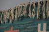 Polish Vintage Tapestry Wall Hanging 1960s Teal Wool - Image 7
