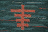 Polish Vintage Tapestry Wall Hanging 1960s Teal Wool - Image 9
