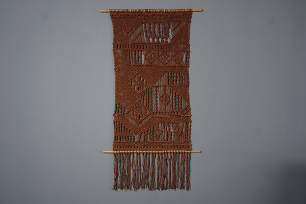 Large Vintage Macramé Wall Hanging 1970s Handmade - Image 2